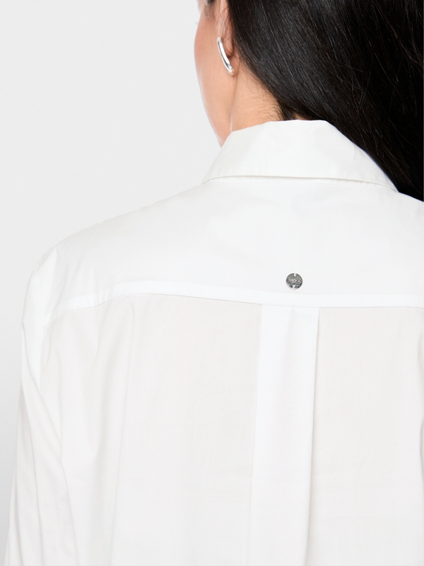 Shirt-style blouse with cufflinks