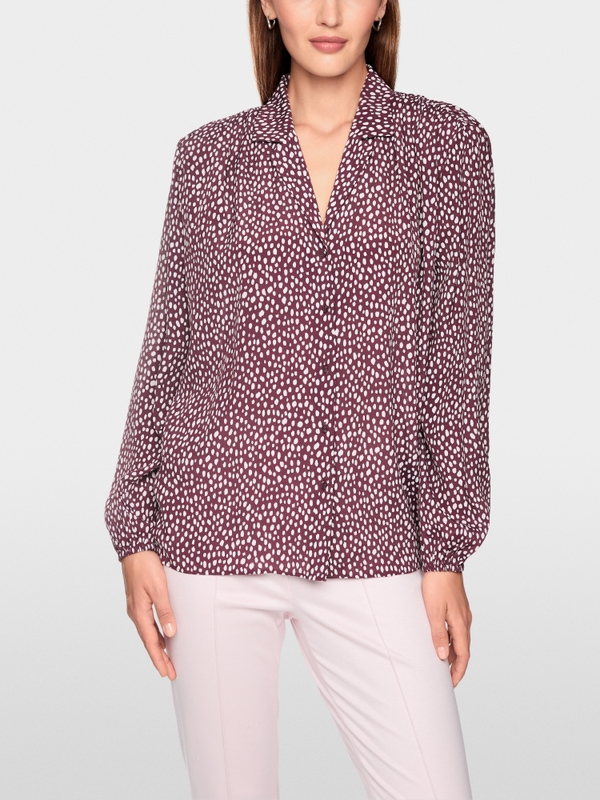 Blouse with polka dot print