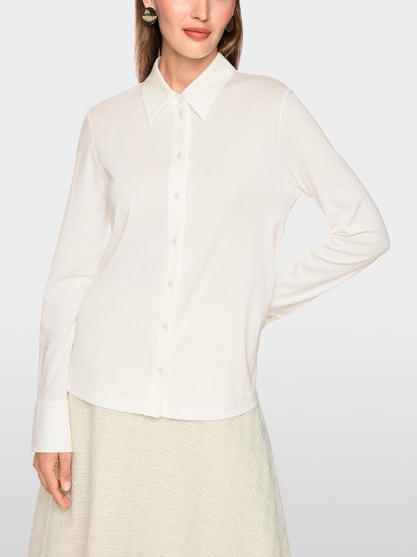 Stretch cotton shirt blouse