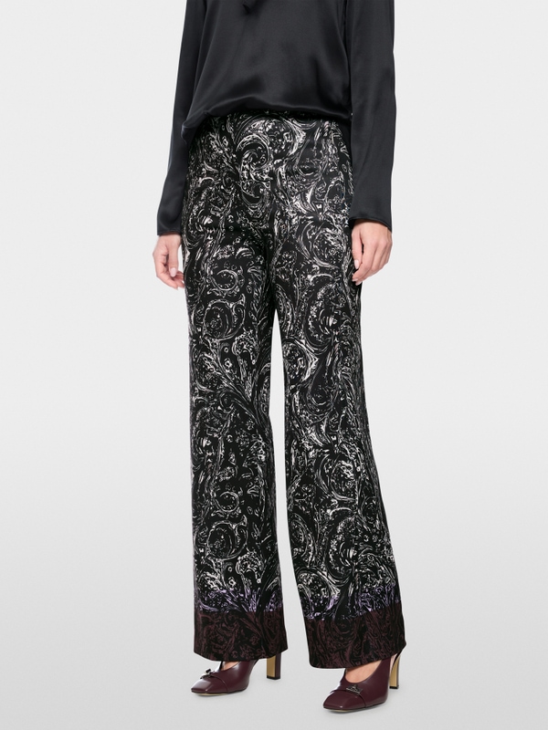 WINDER all-over print wide fit trousers