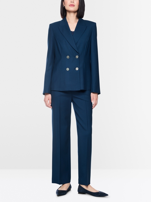Double-breasted new wool blazer