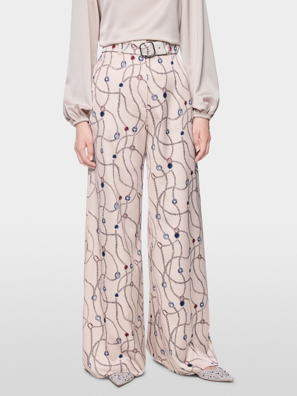 WAUKEE trousers with chain print