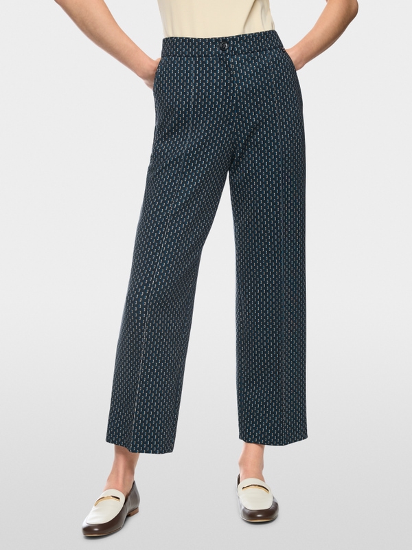 WUKARI wide fit fabric trousers