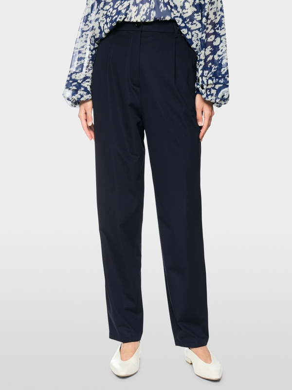 FAQUS feminine fit fabric trousers