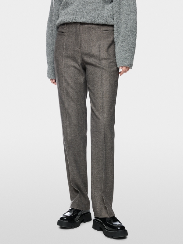 FENDOU feminine fit fabric trousers