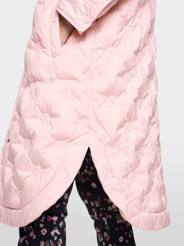 Quilted coat with light down lining