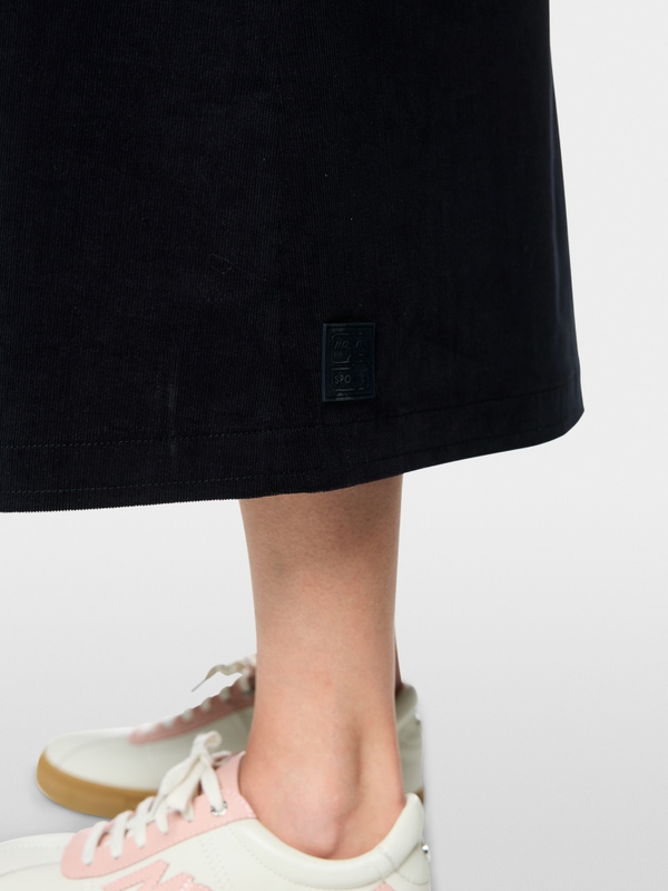 Corduroy dress with drawstring