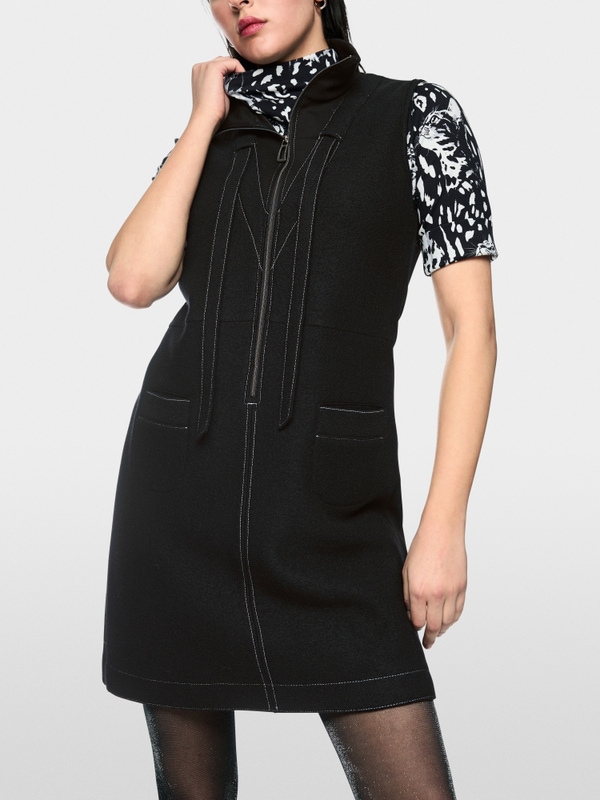 ‘Knitted in Germany’ half-zip dress