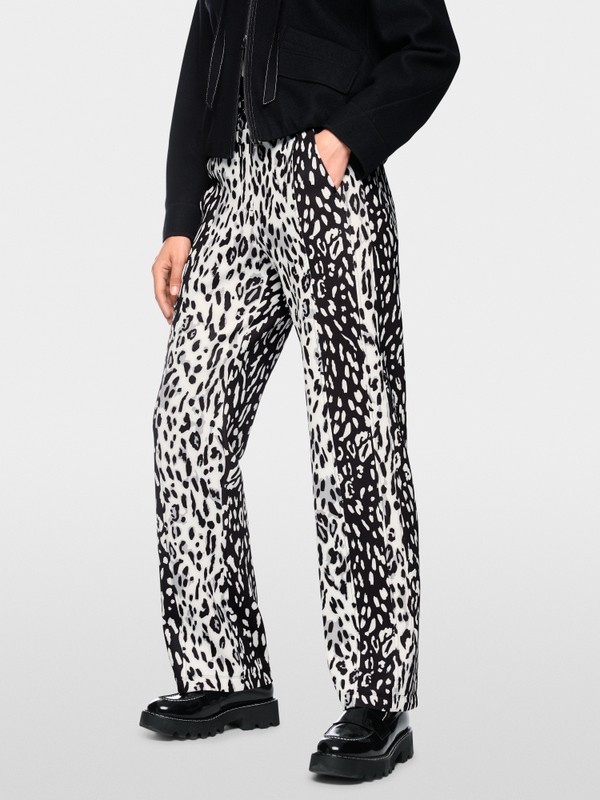 WASHINGTON leo print fabric trousers