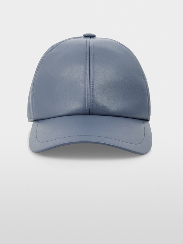 Faux leather beanie
