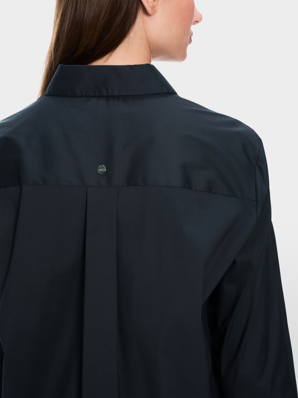 Stretchkatoenen overhemdblouse