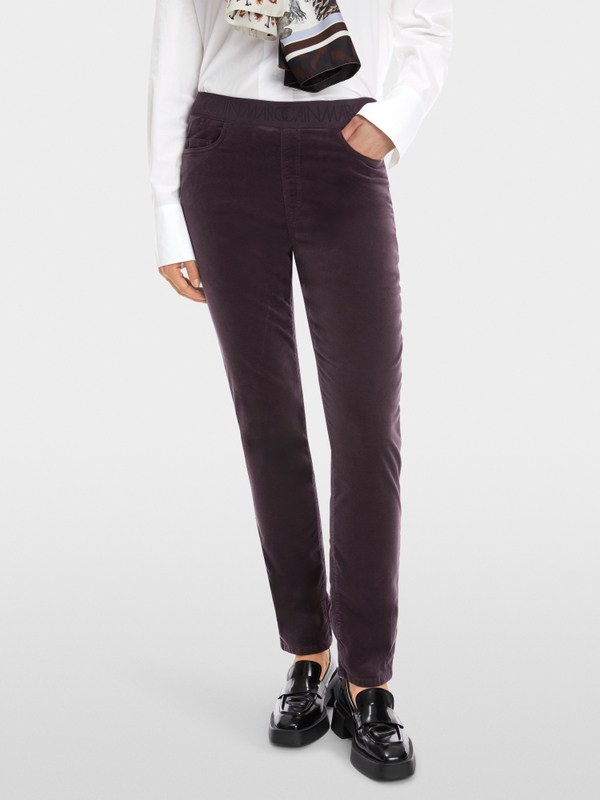 SIENA pull-on velvet trousers