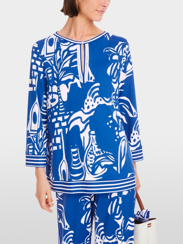Slip-on blouse with pearls