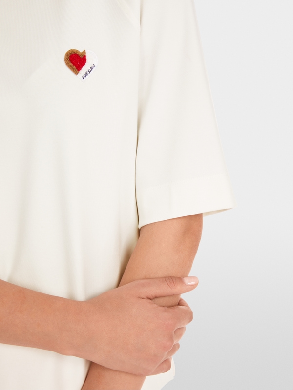 Cropped short-sleeve T-shirt