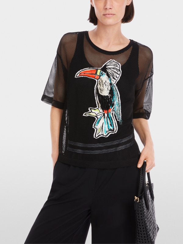 T-shirt en maille ajourée résille