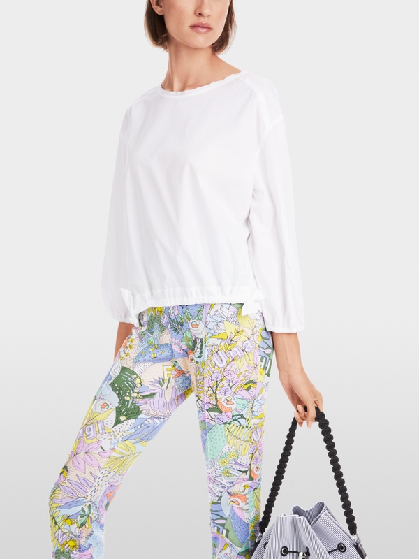 Lässige Baumwollbluse "Rethink Together"