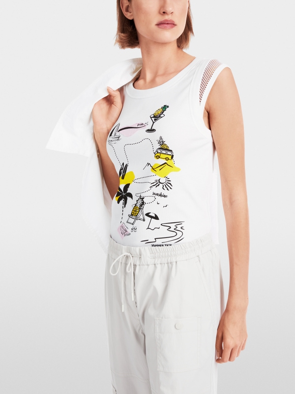 3D motif tank top