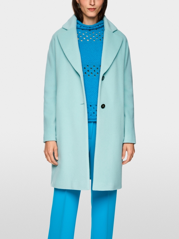 Wide coat in alpaca wool blend