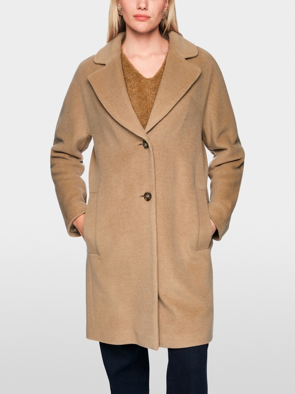 Manteau ample en laine d'alpaga mélangée