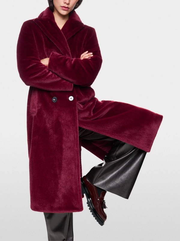Manteau moelleux à col