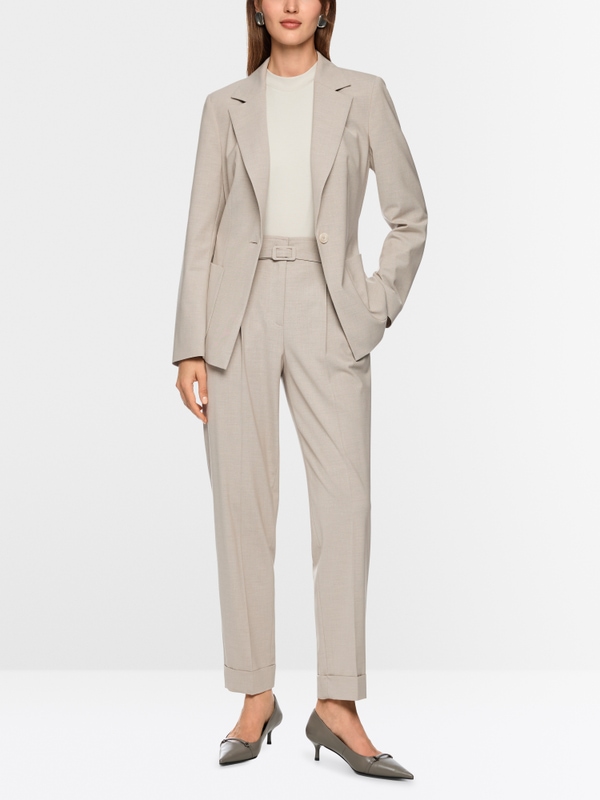 Blazer with tie belt