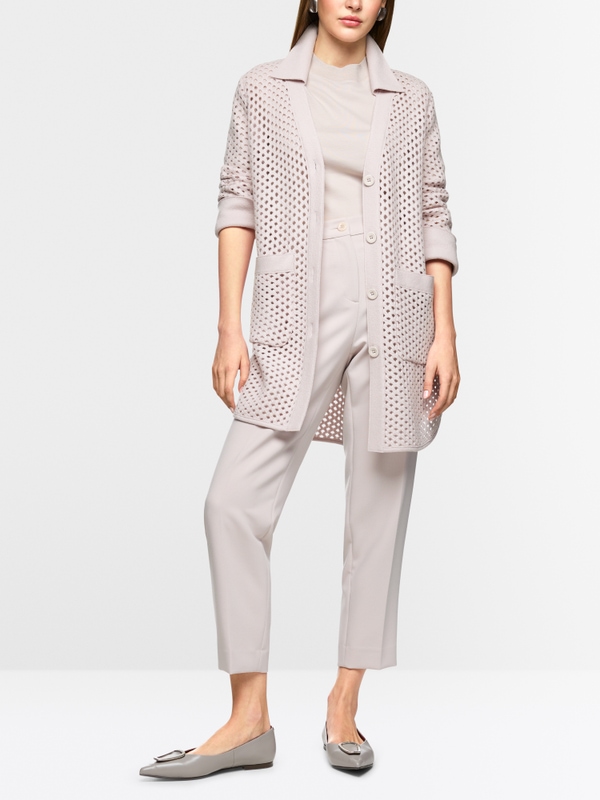 Cardigan met rasterlook, Knitted in Germany