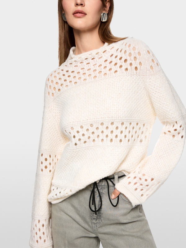 Pull en mélange d'alpaga tricoté en Allemagne