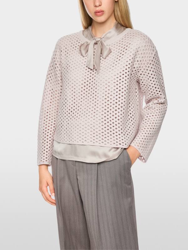 Lochstrick Pullover Knitted in Germany