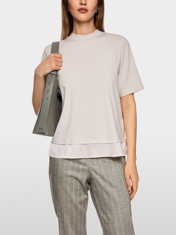 T-shirt avec bordure en soie