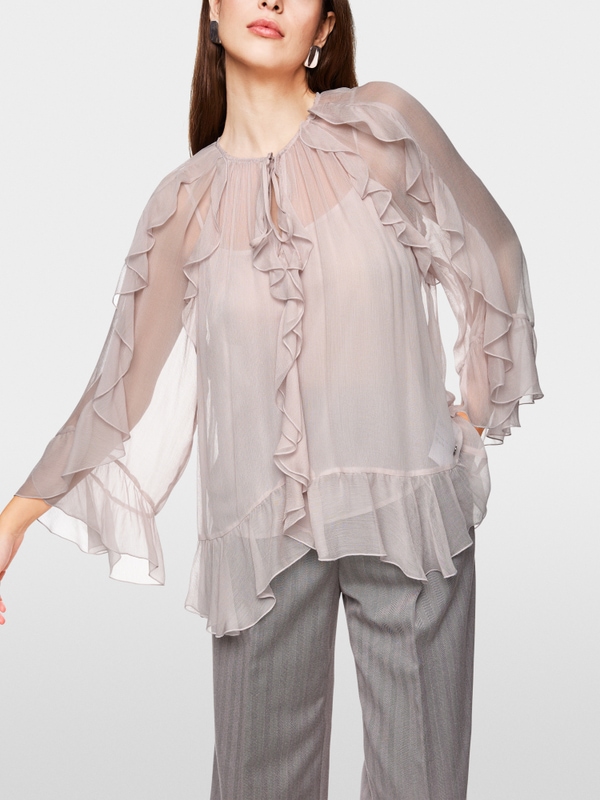 Volant-Bluse im Boho-Stil