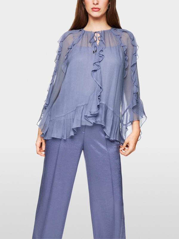 Volant-Bluse im Boho-Stil