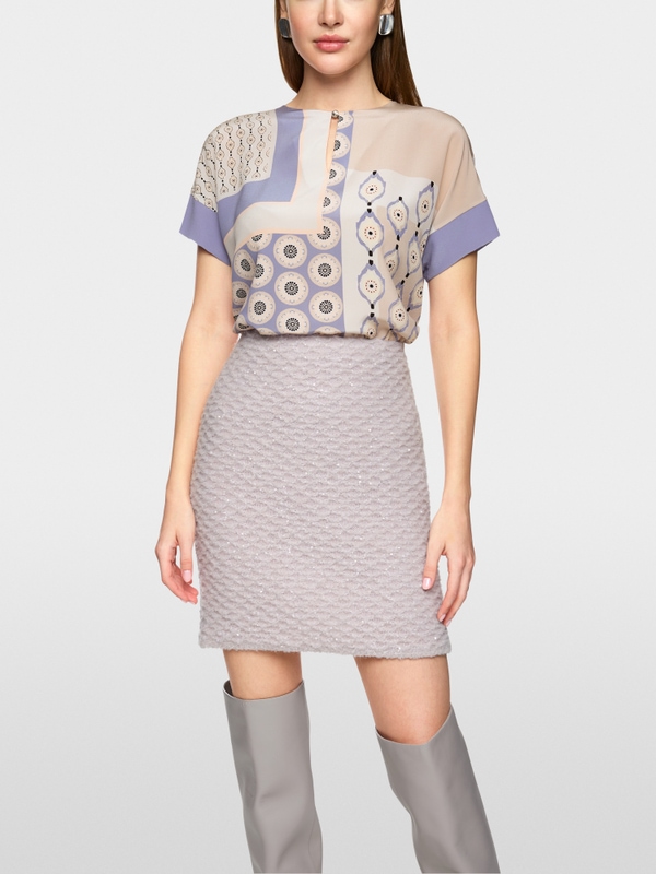 Blusenshirt  mit Materialmix