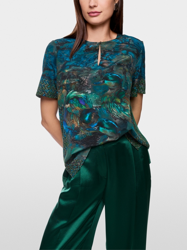Blouseshirt met printmix