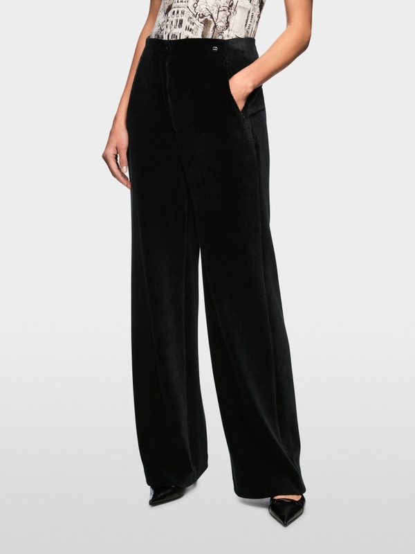 Wijde corduroy broek WELKOM