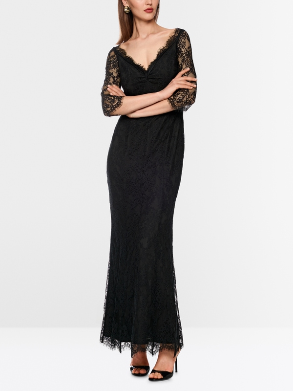 Elegante maxi-jurk met kant