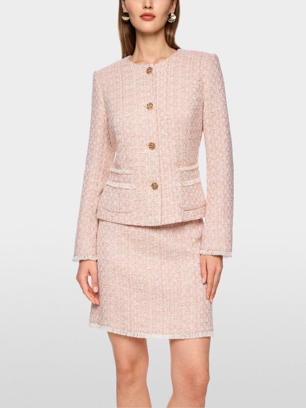 Schimmernde Bouclé Jacke
