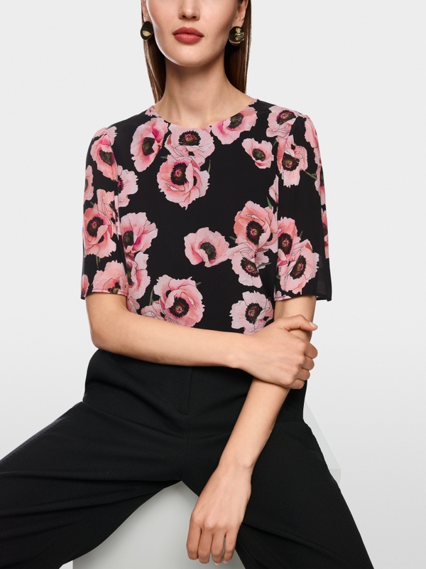 Blouseshirt met bloemenmotief