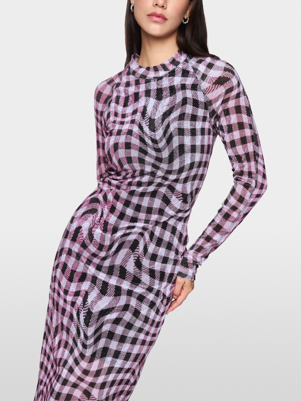 Midi-jurk in netlook