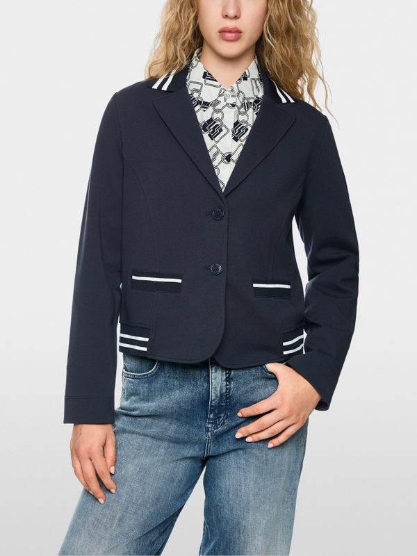 Fitted jersey blazer