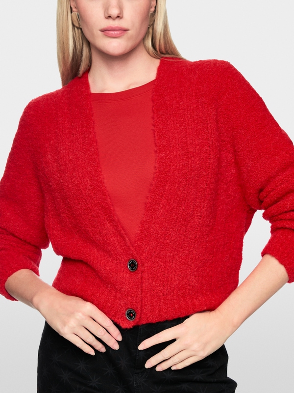 Nahtloser Cardigan – "Knitted in Germany"