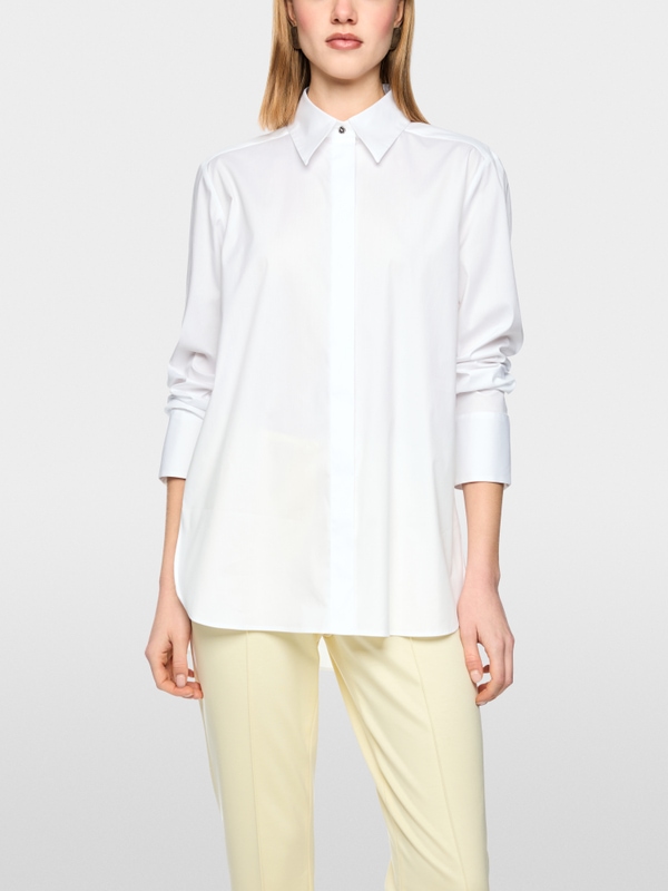 Plain and with glitter - blouse in shirt style