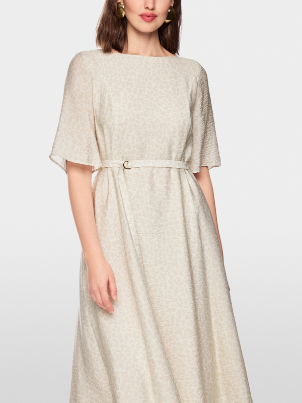 Flowing dress with leopard print