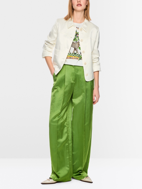 Shimmering material mix jacket