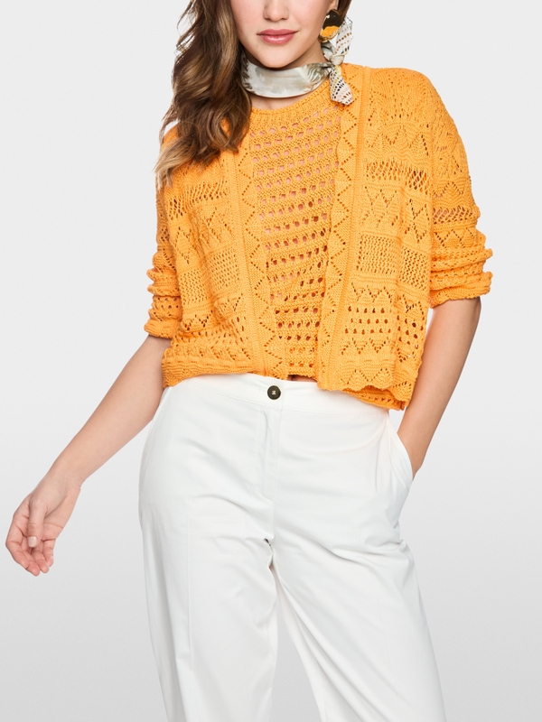‘Rethink Together’ openwork cardigan
