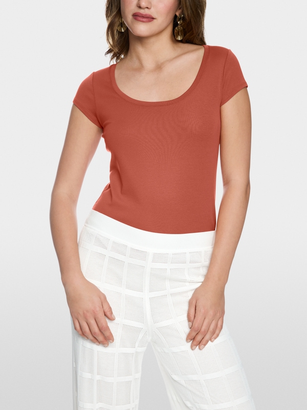 Basic shirt in stretch cotton