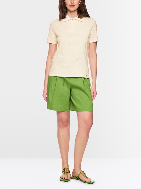 Polo shirt with leopard pattern