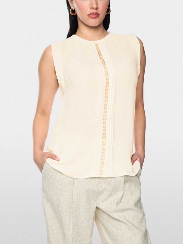 Top with lace and pintucks