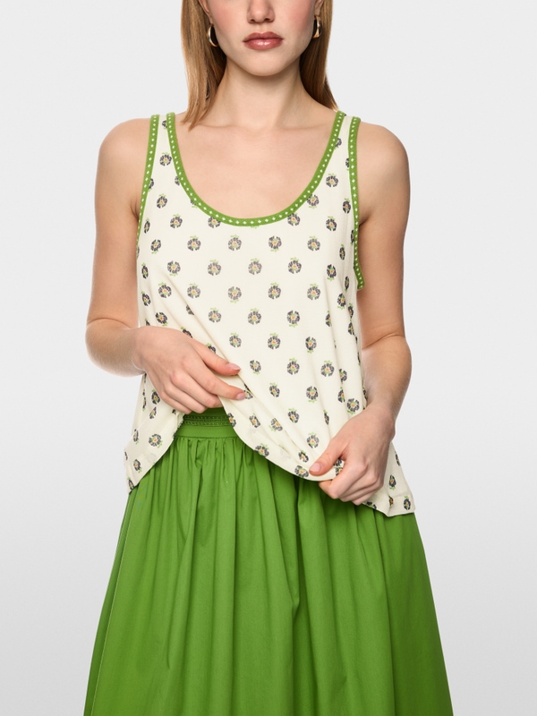 ‘Knitted in Germany’ printed top