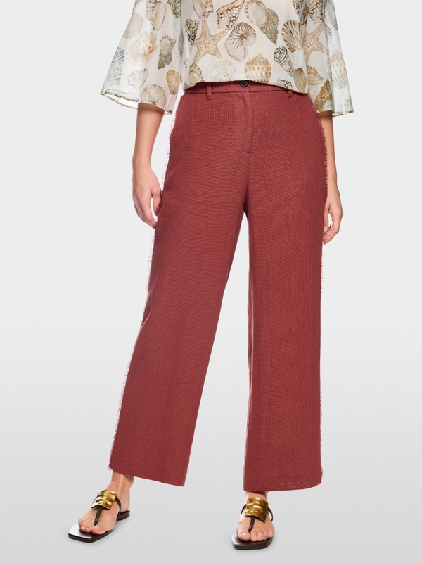 WUKARI linen-viscose blend trousers