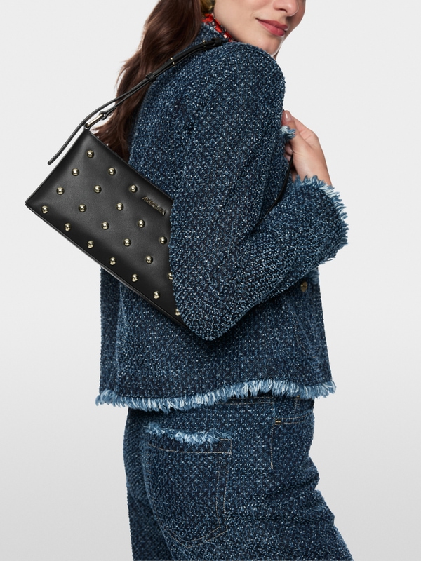 Mini leather bag with stud details